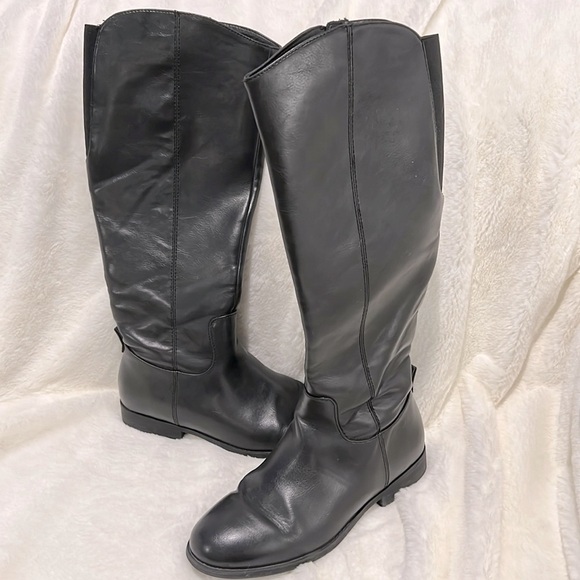 166. Universal Thread Black Riding Boots 6.5 EUC - Picture 1 of 6